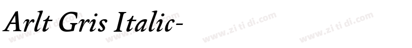 Arlt Gris Italic字体转换